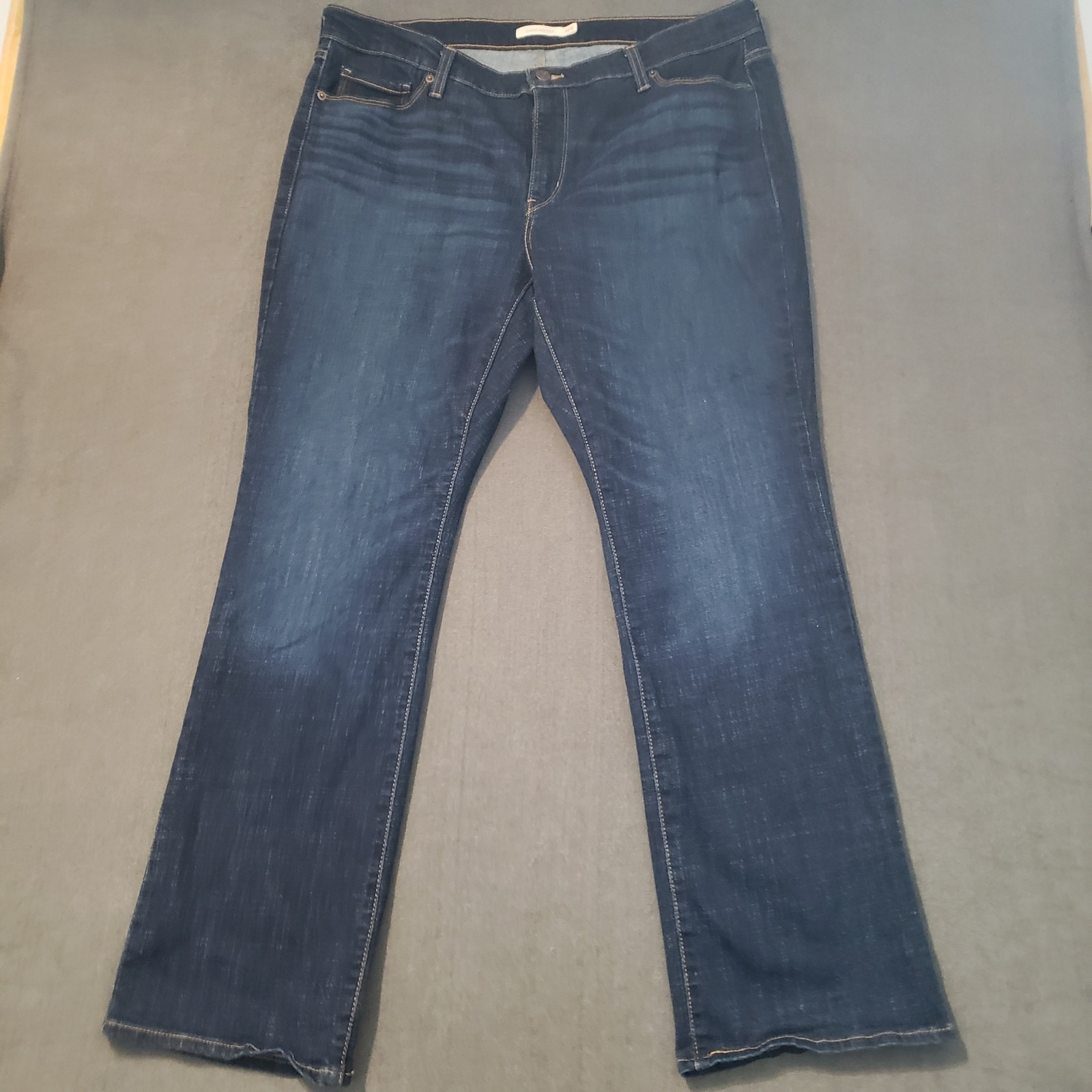 Levis Classic Bootcut Jeans Womens 18w Dark Blue Indigo Stretch Denim
